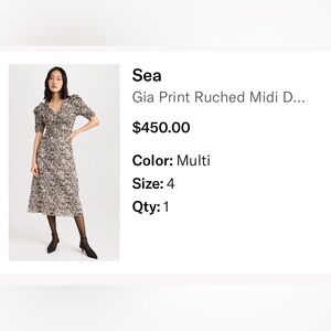 Sea Gia Print Ruched Midi Dress - Multi